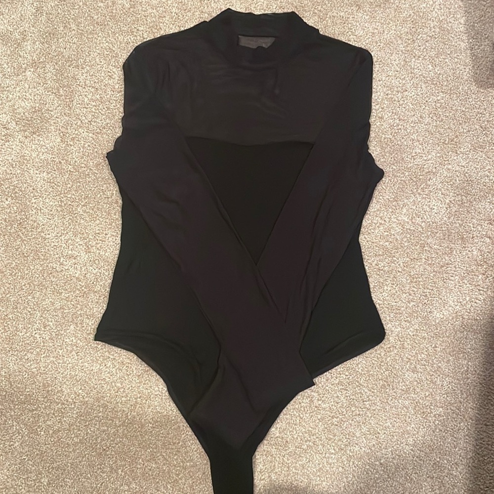 Black sheer bodysuit